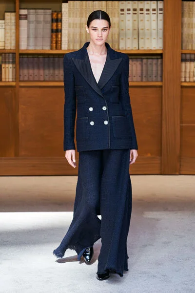 Chanel HC Tweed Palazzo Trousers in Black — UFO No More
